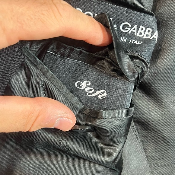 Dolce & Gabbana D&G 42R 100% Lana Wool Solf Elegant Black Blazer Made in Italy - Picture 4 of 14